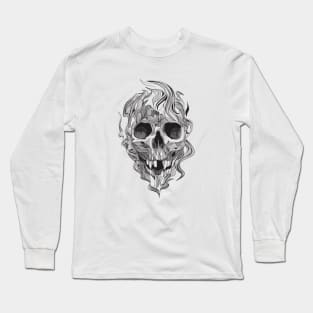 Skull Flame Long Sleeve T-Shirt